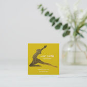 Yoga Teacher Yoga Instructor stijlvol Vierkante Visitekaartje (Staand voorkant)