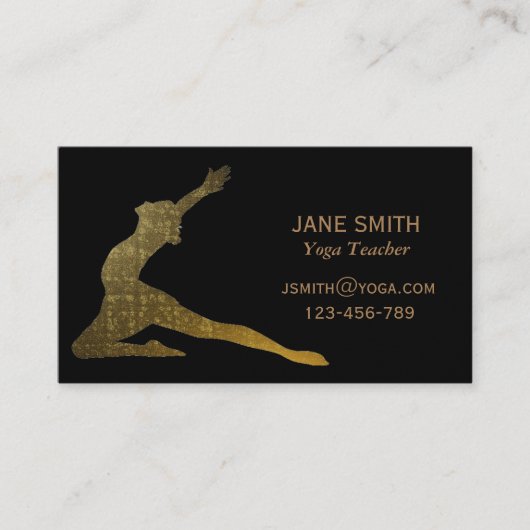 Yoga Teacher Yoga Instructor stijlvol Visitekaartje (Voorkant)