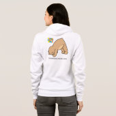 Yoga Teddy Bear downward Dog Hoodie (Achterkant volledig)