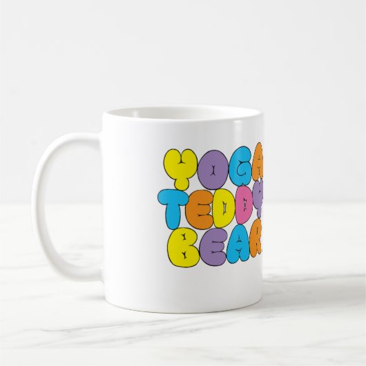 Yoga Teddy Bear Downward Dog Mok (Links)