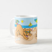 Yoga Teddy Bear met Down Dog Mok (Voorkant links)