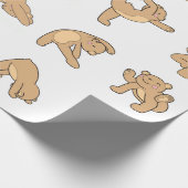 Yoga Teddy Bear Wrapping Paper Cadeaupapier (Hoek)
