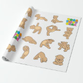 Yoga Teddy Bear Wrapping Paper Cadeaupapier (Uitgerold)
