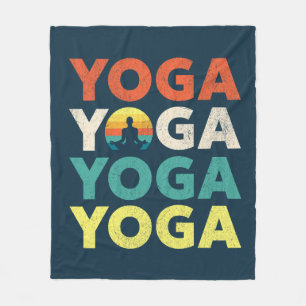 Yoga tekstontwerp fleece deken