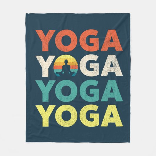 Yoga tekstontwerp fleece deken (Voorkant)