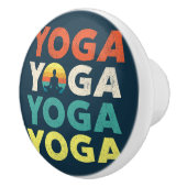 Yoga tekstontwerp keramische knop (Rechts)