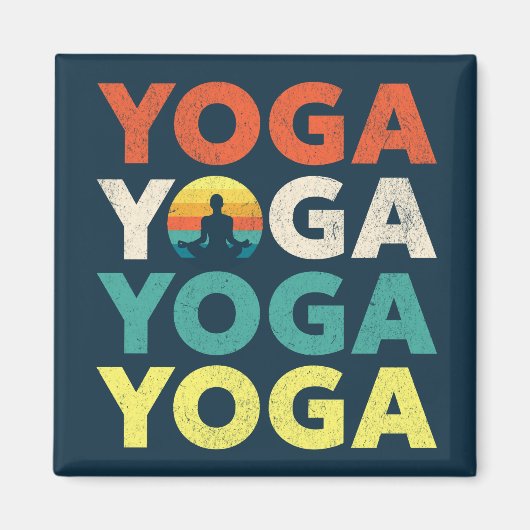 Yoga tekstontwerp magneet (Voorkant)