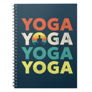 Yoga tekstontwerp notitieboek