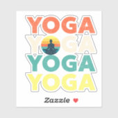 Yoga tekstontwerp sticker (Vel)