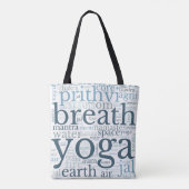Yoga Terms Subway Art Canvas tas (Achterkant)