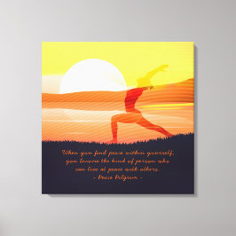 Yoga Tescher Sun Salutation Half Moon Pose Quottes Canvas Afdruk