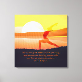 Yoga Tescher Sun Salutation Half Moon Pose Quottes Canvas Afdruk
