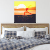 Yoga Tescher Sun Salutation Half Moon Pose Quottes Canvas Afdruk (Insitu (Slaapkamer))