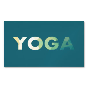 Yoga Text Colorful Magnetisch Visitekaartje
