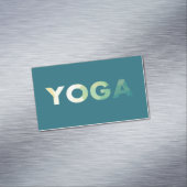 Yoga Text Colorful Magnetisch Visitekaartje (Voorbeeld)