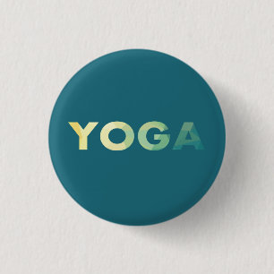 Yoga Text Colorful Ronde Button 3,2 Cm