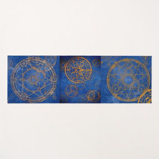 Yoga Thémed Sacred Geometry met constellaties Yogamat (Voorkant (horizontaal))