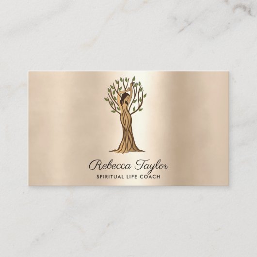 Yoga Therapy Psychology Life Coach Tree of Life B Visitekaartje (Voorkant)