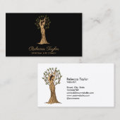 Yoga Therapy Psychology Life Coach Tree of Life B Visitekaartje (Voorkant / Achterkant)