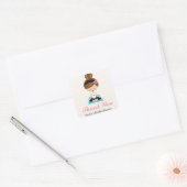Yoga Thgerespecteerd Vrijgezellenfeest Hartelijk d Vierkante Sticker (Envelop)