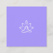 Yoga Trainer Coach Logo Patel Blauw Vierkante Visitekaartje (Voorkant)