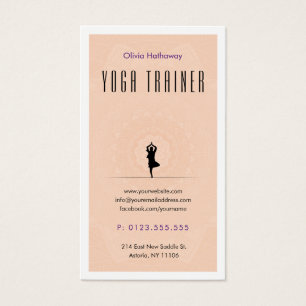 Yoga Trainer   Professionele leraar Visitekaartje