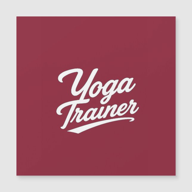 Yoga Trainer Script Typografie Fitness Cadeau Ontw (Voorkant)