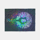 Yoga Tree Aura Fleece Deken (Voorkant (Horizontaal))
