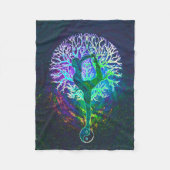 Yoga Tree Aura Fleece Deken (Voorkant)