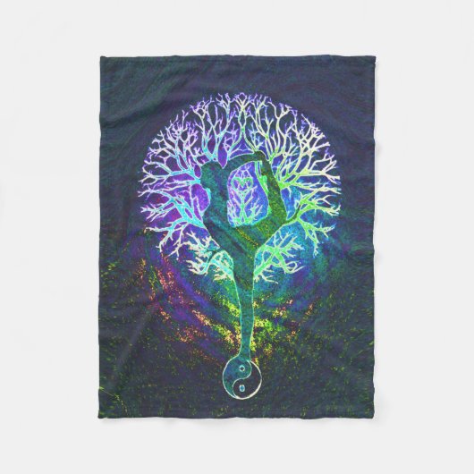 Yoga Tree Aura Fleece Deken (Voorkant)