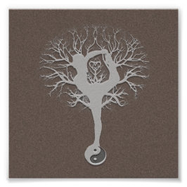 Yoga Tree Foto Afdruk