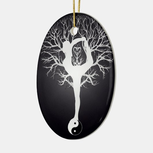 Yoga Tree Keramisch Ornament (Links)