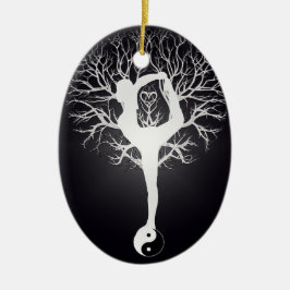 Yoga Tree Keramisch Ornament