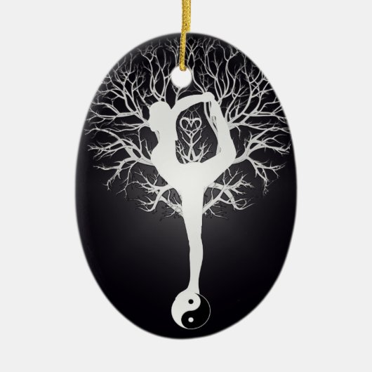 Yoga Tree Keramisch Ornament (Voorkant)