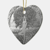 Yoga Tree of Life in Chrome Keramisch Ornament (Links)