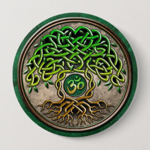Yoga Tree of Life Ronde Button 4,0 Cm