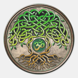 Yoga Tree of Life Ronde Sticker
