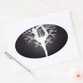 Yoga Tree Ovale Sticker (Envelop)