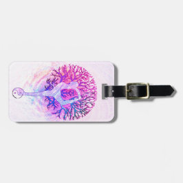 Yoga Tree Pastel Rainbow Bagagelabel