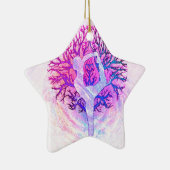 Yoga Tree Pastel Rainbow Keramisch Ornament (Rechts)