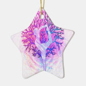 Yoga Tree Pastel Rainbow Keramisch Ornament (Links)