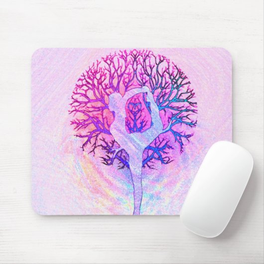 Yoga Tree Pastel Rainbow Muismat (Met muis)