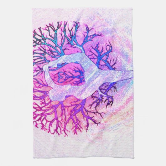 Yoga Tree Pastel Rainbow Theedoek (Verticaal)