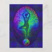 Yoga Tree Peace Rainbow Briefkaart (Voorkant)
