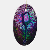 Yoga Tree Peace Rainbow Keramisch Ornament (Rechts)