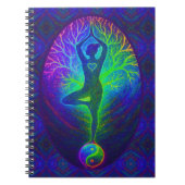Yoga Tree Peace Rainbow Notitieboek (Voorkant)