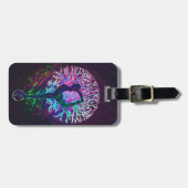 Yoga Tree Peace-regenboog Bagagelabel (Voorkant horizontaal)