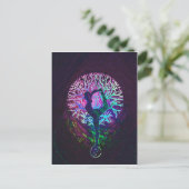 Yoga Tree Peace-regenboog Briefkaart (Staand voorkant)