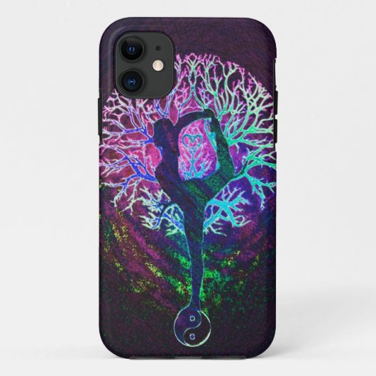 Yoga Tree Peace-regenboog Case-Mate iPhone Case (Achterkant)