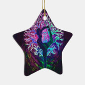 Yoga Tree Peace-regenboog Keramisch Ornament (Rechts)